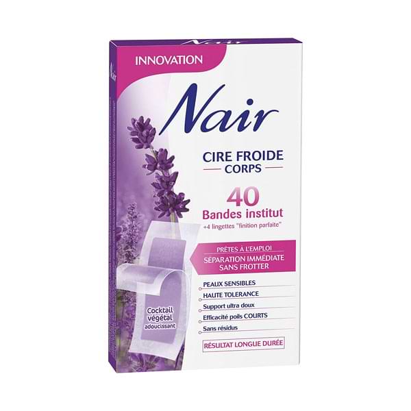 Nair Cire Froide Corps Coktail Végétal 40 Bandes Institut +4 Lingettes ...