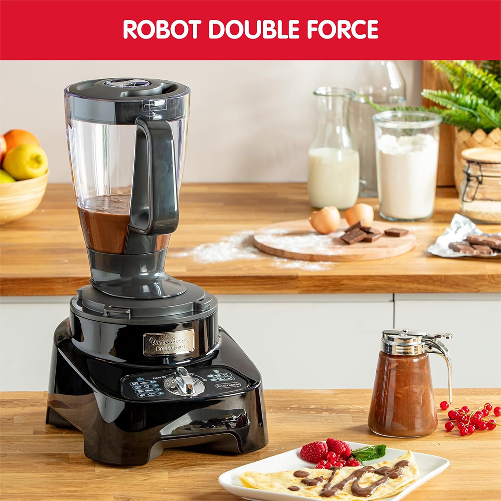 Robot de cuisine tout en métal, puissant, avec accessoire mixeur